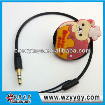 Cute soft pvc promotional cord organizer from factory